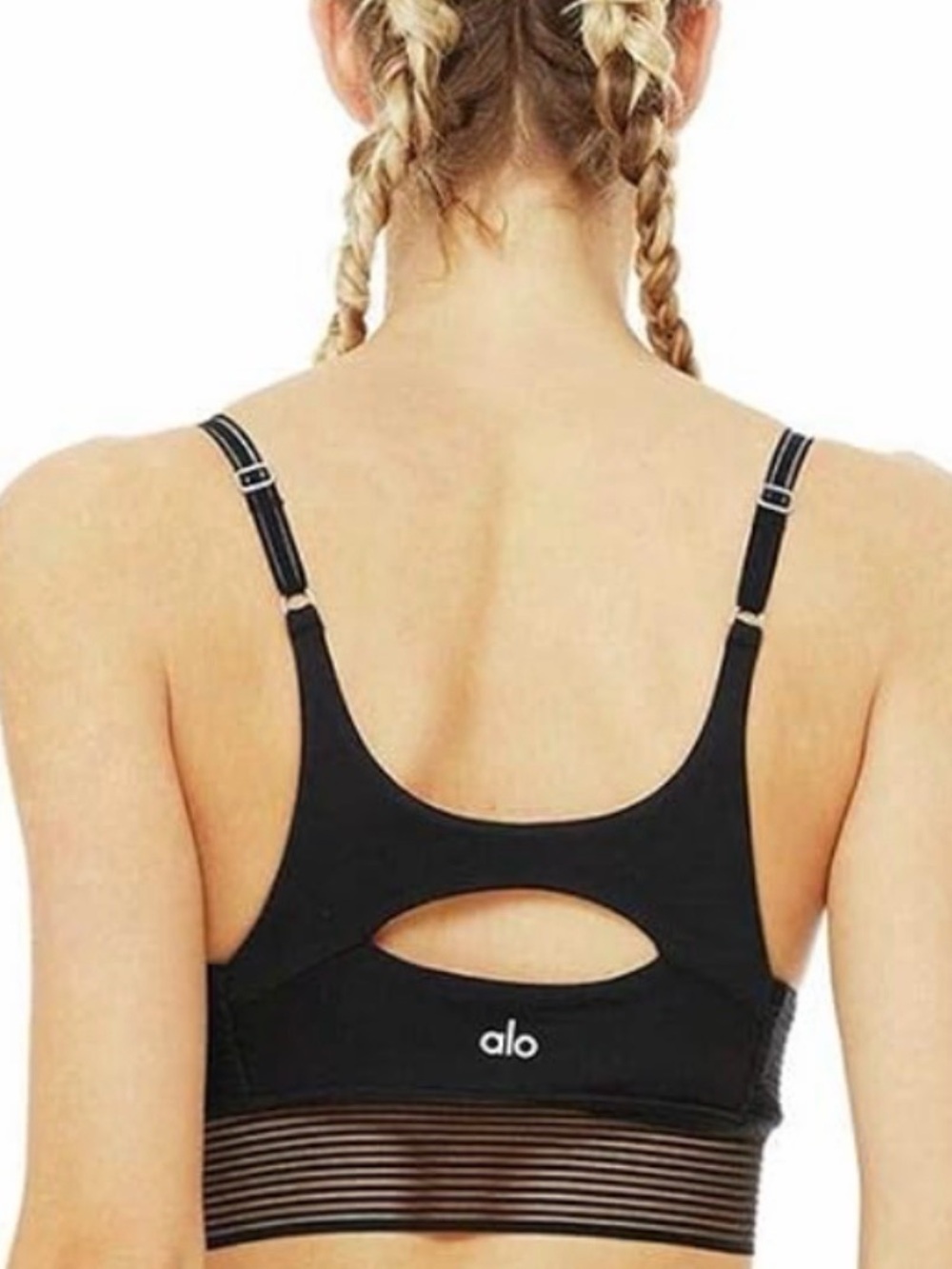 Alo LineUp Bra Black Strappy Sports bra